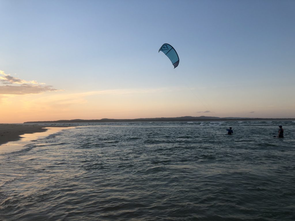 Kitesurfing adventure on a safari in Australia