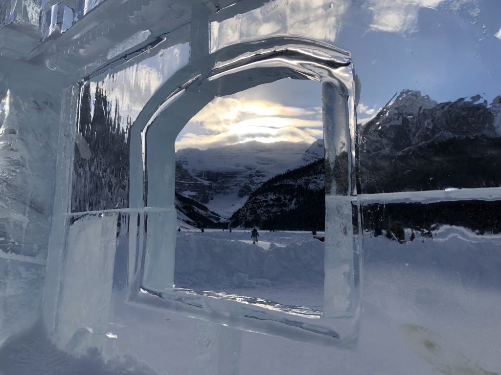 Ice sculpture window