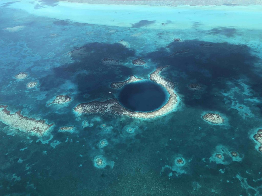 Great Blue Hole is perfectly round according to the facts and this aerial view.