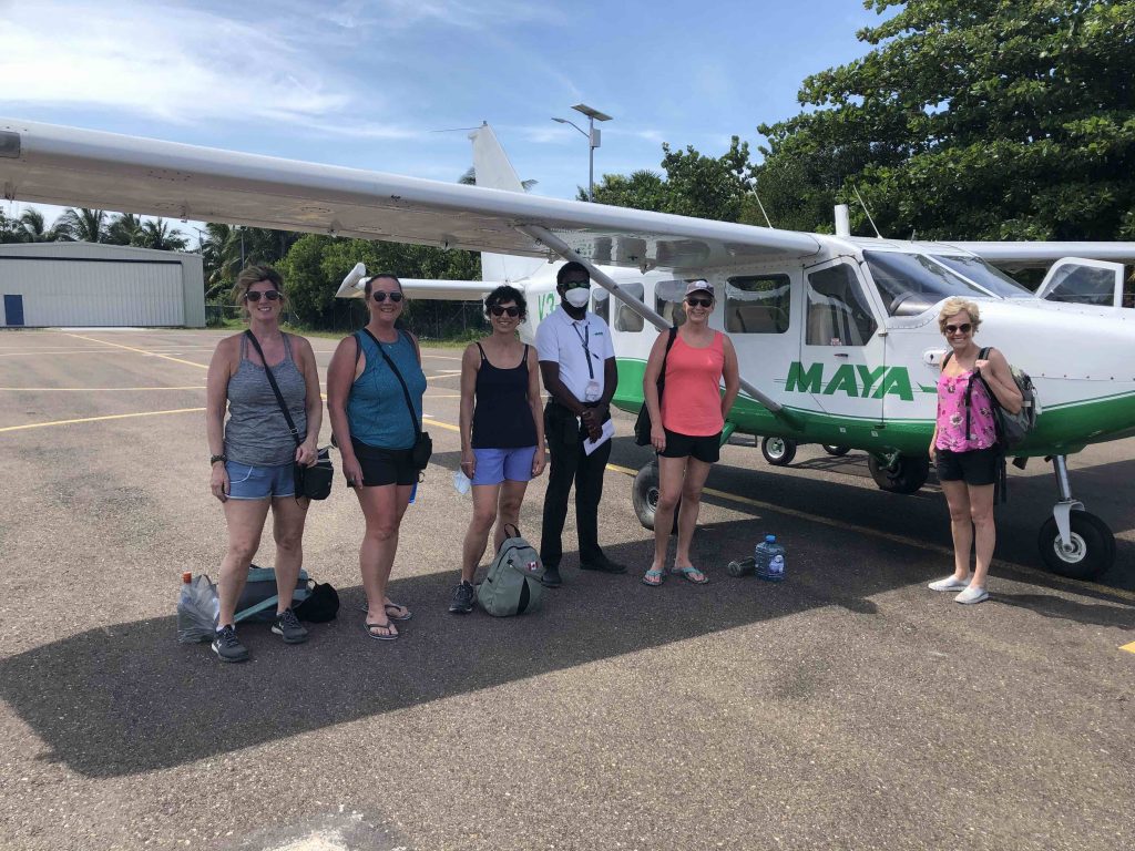 Getting ready to fly over the Blue Hole with Maya Air