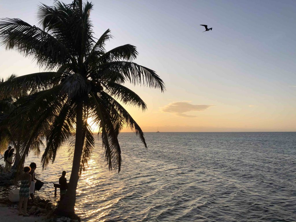 Sunset during an Island Expeditions Belize adventure