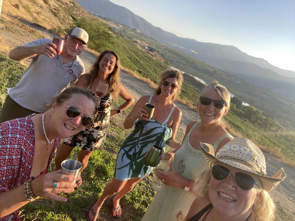 People camping at Cheval Cellars Winery, WA