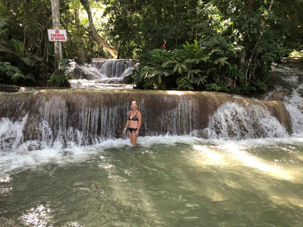 Mary at Dunn’s River Falls