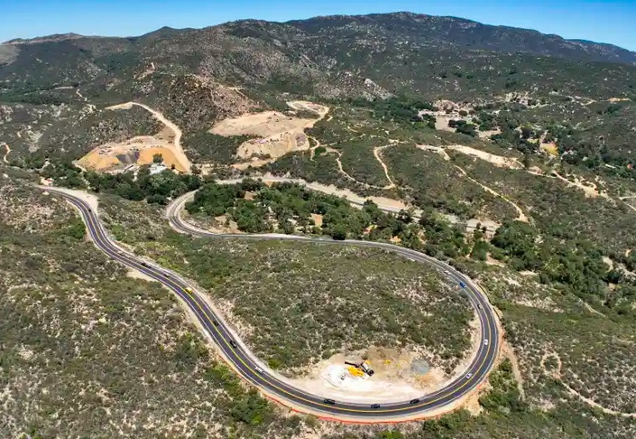 Ortega Highway curves - Harley Davidson road trip adventure