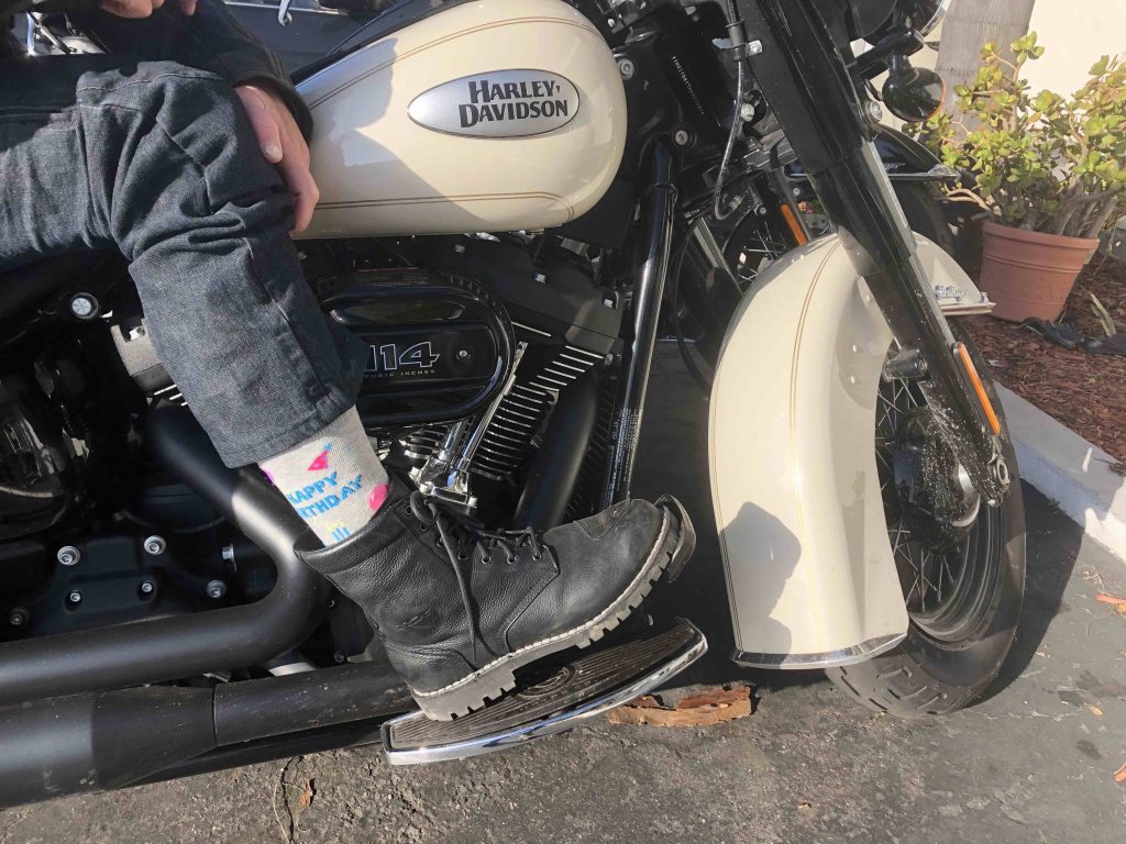 Birthday socks for the Harley Davidson road trip adventure