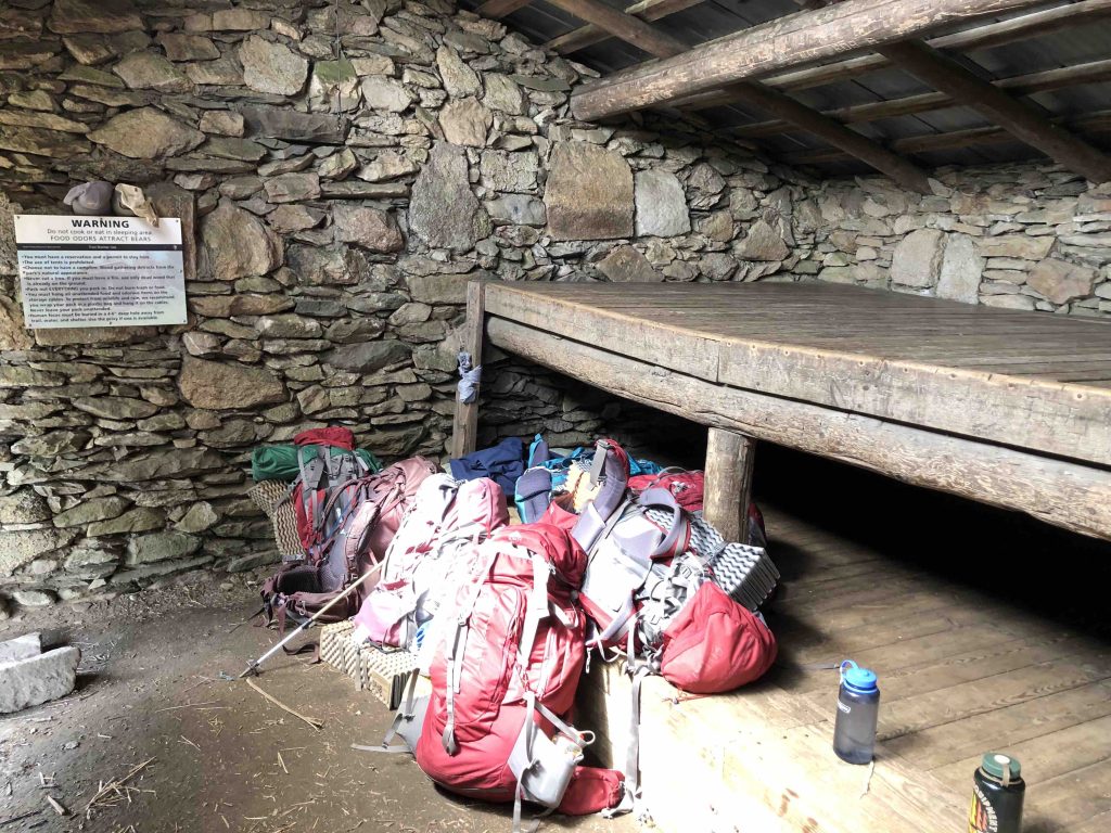 Spingwater shelter - packs and provisions for hiking in Tennessee on the Appalachian Trail