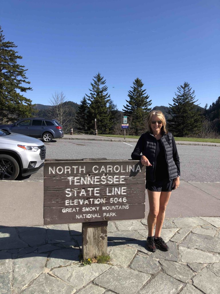 North Carolina & Tennessee state line Great Smoky Mountains National Park