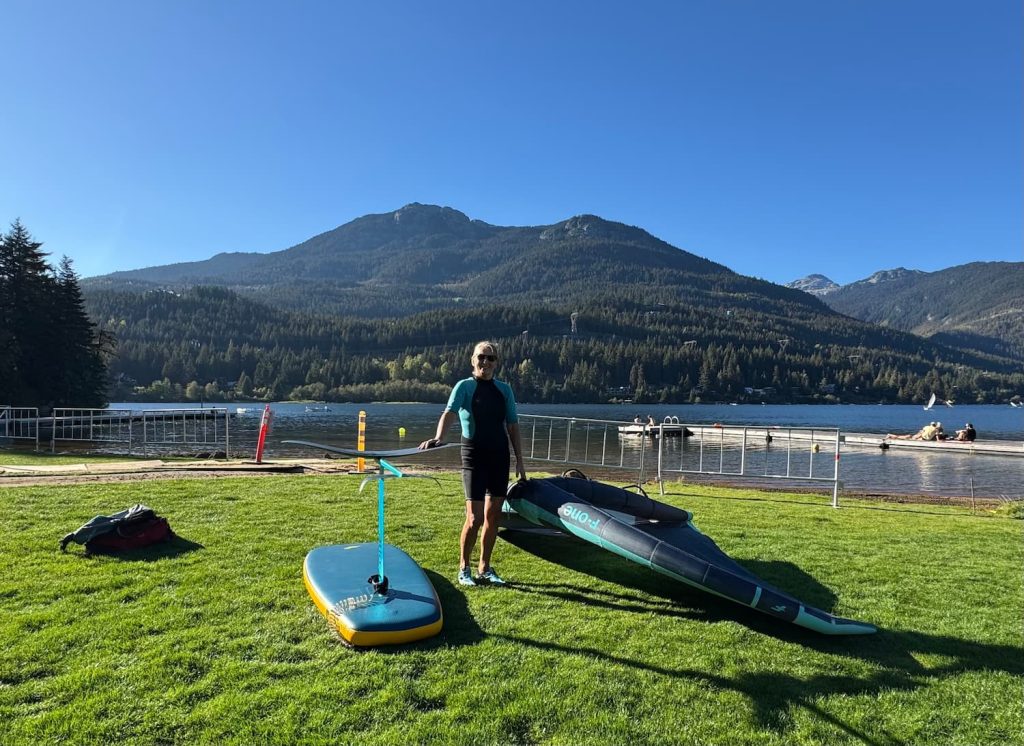 Wing Foiling Whistler on Alta Lake