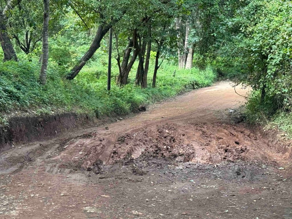 Mud pot hole